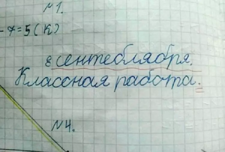 Забавные перлы из школьных тетрадей